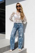 Jeans polka dots